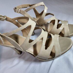 Naturalizer N5 Comfort DIANNA Leather Taupe Nude Heel Women's Size 10M